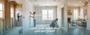 مراحل تشطيب المنزل بالترتيب الصحيح، دليل عملي.